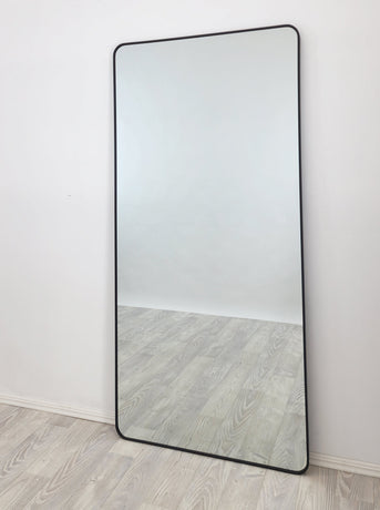 Black Metal Rectangle Mirror - X-Large 100cm x 200cm