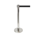 Retractable Queue Crowd Control Barriers | Silver Pole Black Belt