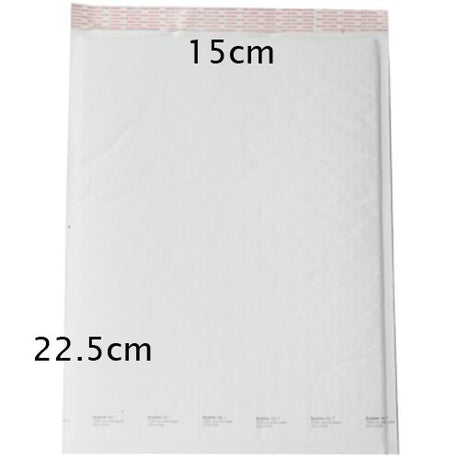 100 Piece Pack - 22.5cm x 15cm White Bubble Padded Envelope Bag Post Courier Shipping SMALL Self Seal