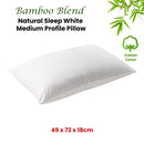 Bianca Natural Sleep White Bamboo Blend Medium Profile Pillow