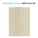 Essentially Home Living Microlace Cream Quilt Cover Set Single
