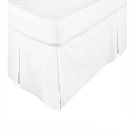 KINGDOM Box Pleated Valance White - SINGLE