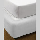 Ramesses Vertical Quilted Valance White SINGLE