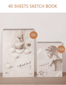 Sketch Pad 40 Sheets Artist Drawing Painting Art Paper with Thick Baseboard(28.7*20.8cm)