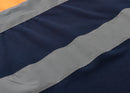 HI VIS Short Sleeve Workwear Shirt w Reflective Tape Cool Dry Safety Polo 2 Tone, Fluoro Orange / Navy, XL