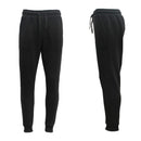 Mens Unisex Fleece Lined Sweat Track Pants Suit Casual Trackies Slim Cuff XS-6XL, Navy, M