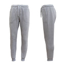 Mens Unisex Fleece Lined Sweat Track Pants Suit Casual Trackies Slim Cuff XS-6XL, Navy, M