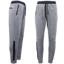 Mens Joggers Trousers Gym Sport Casual Sweat Track Pants Cuffed Hem w Zip Pocket, Black, S