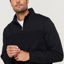 New Men's Unisex Adult Half-Zip Fleece Jumper Pullover Stand Collar Jacket Shirt, Dark Grey, S