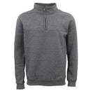 New Men's Unisex Adult Half-Zip Fleece Jumper Pullover Stand Collar Jacket Shirt, Dark Grey, 3XL