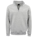 New Men's Unisex Adult Half-Zip Fleece Jumper Pullover Stand Collar Jacket Shirt, Light Grey, XL