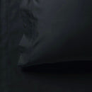 1000TC Ultra Soft Fitted Sheet & 2 Pillowcases Set - Queen Size Bed - Black