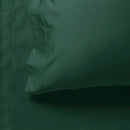 1000TC Ultra Soft Fitted Sheet & 2 Pillowcases Set - Queen Size Bed - Dark Green