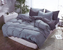 1000TC Reversible King Size Grey Duvet Doona Quilt Cover Set