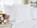 Diamond Pintuck Premium Ultra Soft European Pillowcases 2-Pack - White