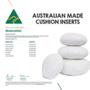 Luxor Twin Pack 35cm Aus Made Round Hotel Cushion Inserts Premium Memory Resistant Filling
