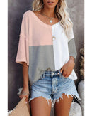 Azura Exchange Colorblock Long Sleeve Oversized Top - M