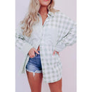 Azura Exchange Checked Patchwork Long Sleeve Shirt - XL