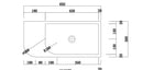 New Concrete Cement Wash Basin Counter Top Matte Black Wall Hung Basin