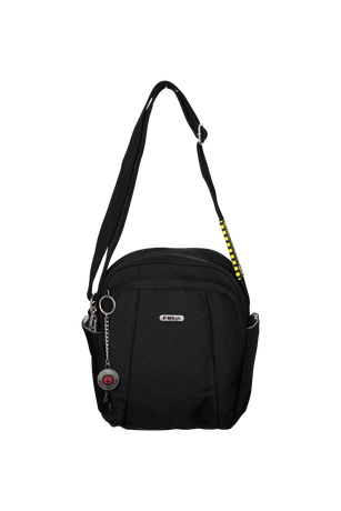 FIB Mens Tablet Crossover Bag Shoulder Strap Travel Wallet - Black