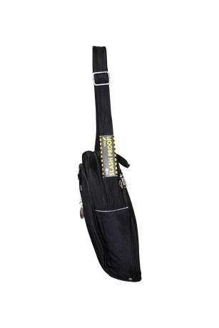FIB Mens Tablet Crossover Bag Shoulder Strap Travel Wallet - Black