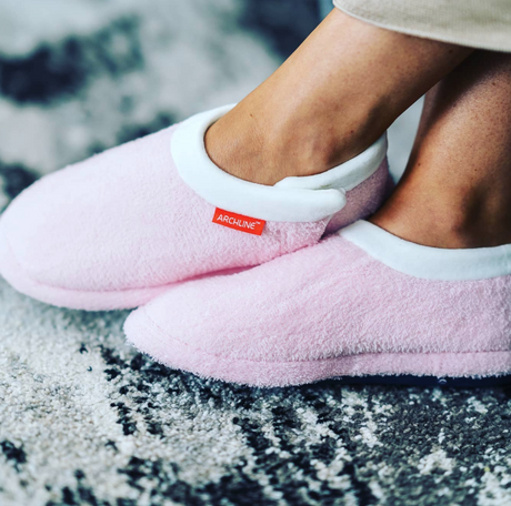 ARCHLINE Orthotic Slippers Closed Scuffs Pain Relief Moccasins - Pink - EUR 42