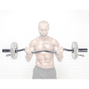 Chrome Olympic Curl Bar Barbell Heavy Duty EZ with Spring Collars