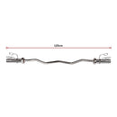 Chrome Olympic Curl Bar Barbell Heavy Duty EZ with Spring Collars