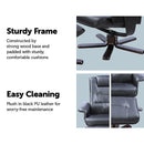 PU Leather Massage Chair Recliner Ottoman Lounge Remote