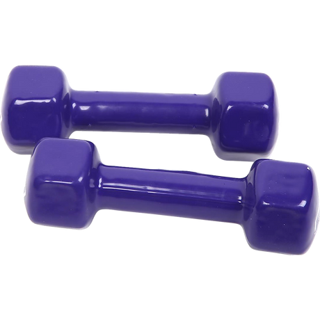 2kg Dumbbells Pair PVC Hand Weights Rubber Coated