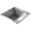 530x505mm Handmade Stainless Steel Topmount Kitchen Laundry Sink with Waste