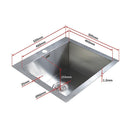 530x505mm Handmade Stainless Steel Topmount Kitchen Laundry Sink with Waste