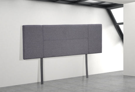 Linen Fabric Double Bed Headboard Bedhead - Grey