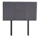 Linen Fabric Single Bed Headboard Bedhead - Grey