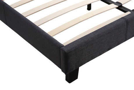 Queen Linen Fabric Bed Frame Grey