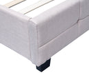 Linen Fabric King Deluxe Bed Frame Beige