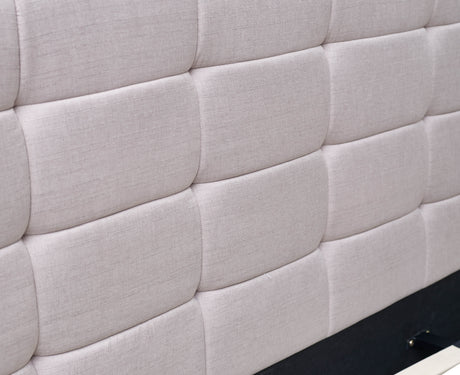 Linen Fabric King Deluxe Bed Frame Beige