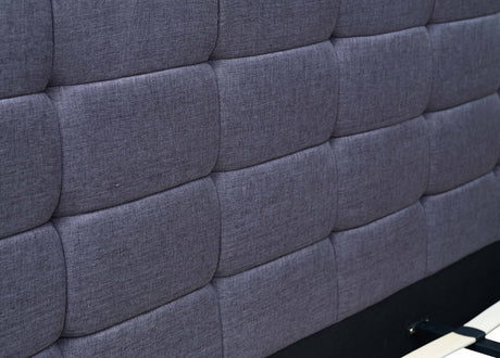 Linen Fabric King Deluxe Bed Frame Grey