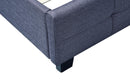 Linen Fabric King Deluxe Bed Frame Grey