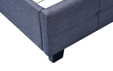 Linen Fabric King Deluxe Bed Frame Grey