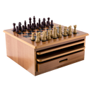 10 in 1 Wooden Chess Board Games Slide Out Checkers House Unit Set
