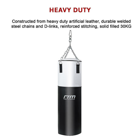 30kg Heavy Duty Boxing Punching Bag Solid Filled