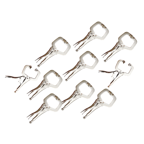10pc Heavy Duty Steel C-Clamps 6 Mig Welding Locking Plier Vice Grip