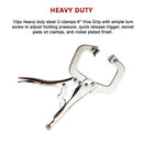 10pc Heavy Duty Steel C-Clamps 6 Mig Welding Locking Plier Vice Grip"