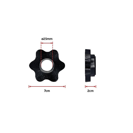 45cm - 1 Pair Dumbbell Bar 25mm Diameter - PVC Coated Dumbell Handle
