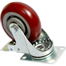 4 x 4" Heavy Duty PU Swivel Castor Wheels With Brake