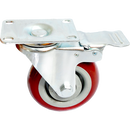 4 x 4" Heavy Duty PU Swivel Castor Wheels With Brake