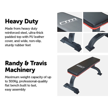 Commercial Flat Weight Lifting Bench