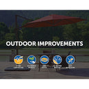 Outdoor Patio 4-Piece Cantilever Offset 3M Umbrella Base Stand Weight Water Sand