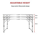 Aluminium Folding Table 120cm Portable Indoor Outdoor Picnic Party Camping Tables